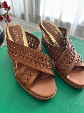 Ralph Lauren wedge sandals women’s size 8